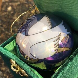 Li Bien Blue and White Dove Ornament